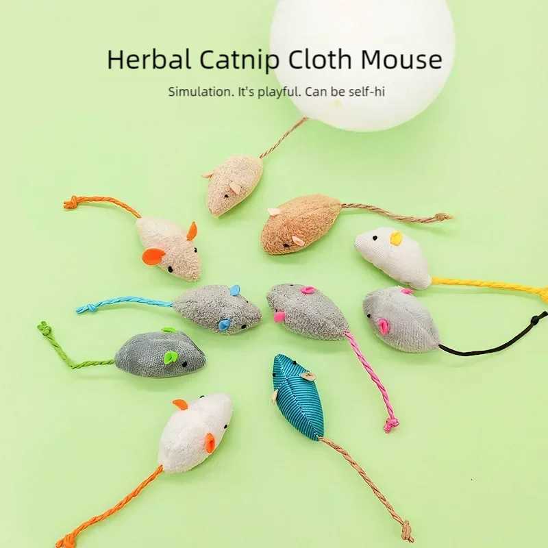 Plush Simulation Mouse Cat Toy Built In Catnip For Cats To Relieve Boredom Durable Scratch Proof Teething Pet Toy Pet Supplies M251209
