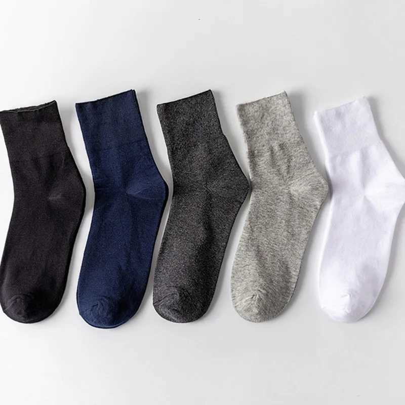 5 Pairs Plus Size EUR 45-50 Prevent Varicose Veins Socks Mens Diabetics Patients Cotton Loose Mouth Sock Man Women Comfort MeiasT251209