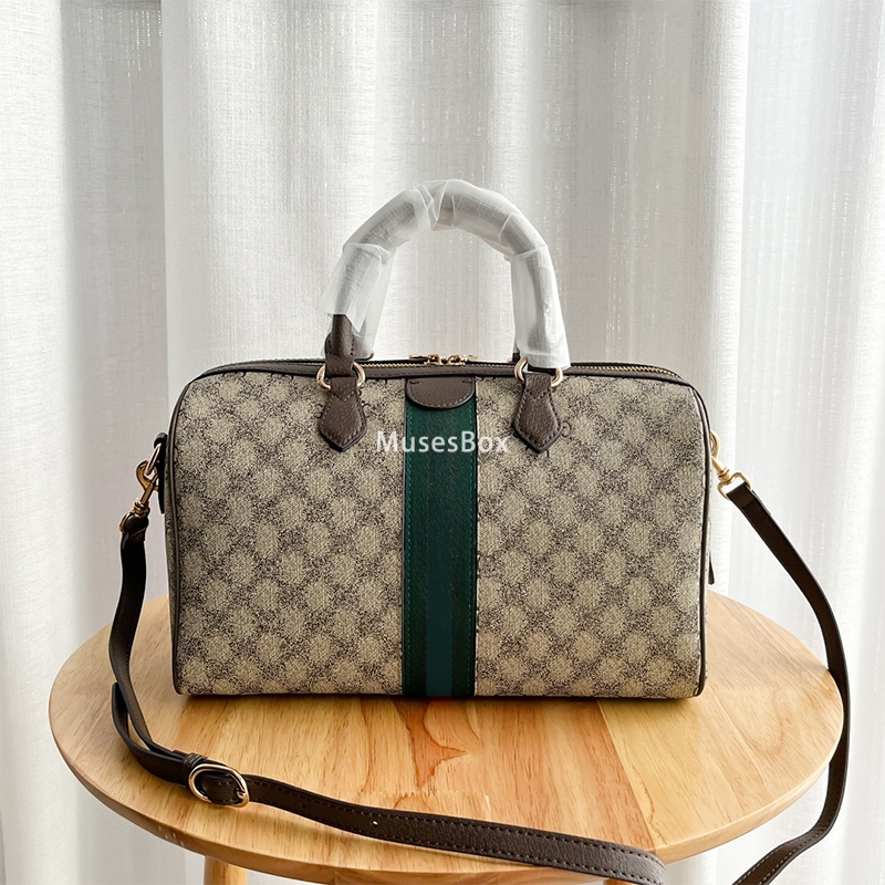 Classic Luxury Boston Shoulder Crossbody Bag Designer Purse for Women Canvas Leather Designer Handbag Travel Clutch Large Capacity Pillow Bag Totes