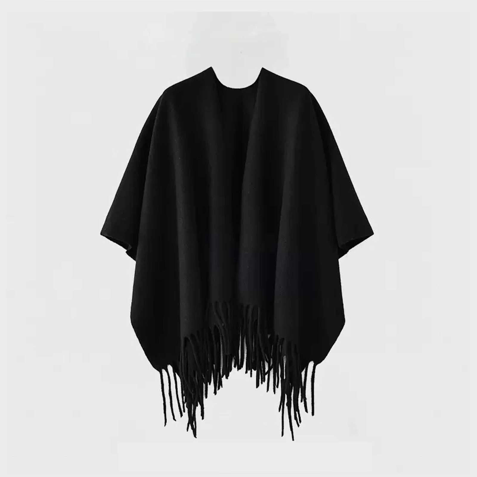 Luxury Winter Womens Poncho Warm Shawl Double-Sided Designer Thickened Blanket Luxury Scarf Female Cloak Cashmere Pashmina Cape Stole Y251208
