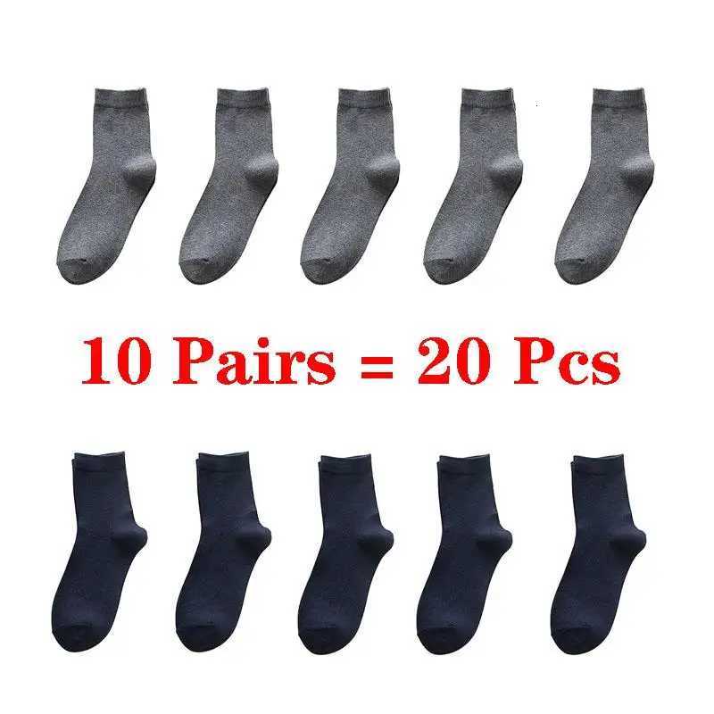 10 Pairs 20 Pcs Business Casual Cotton white Socks Men Spring Autumn Winter Solid Colors Crew Socks Male Breathable Socks MeiasT251209