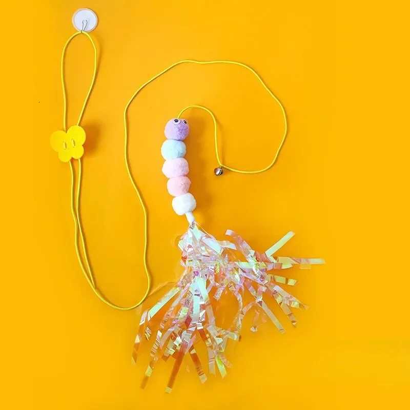 Cat Toys Swing Sticky Disc Elastic Hanging Door Teasing Cat Rope Long Rope Teasing Cat Toy Cats Accessories Pet Kitten Toys M251209
