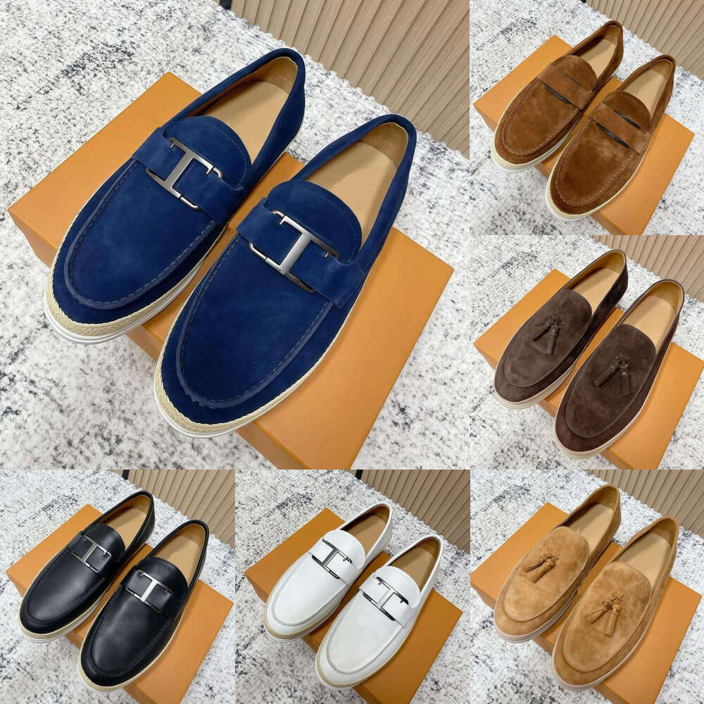 Luxury Loafers Designer Mens shoe Top Quality Dress Formal Men's Leather Suede flat lace up shoes Work Social Business party Wedding office casual shoes outdoor