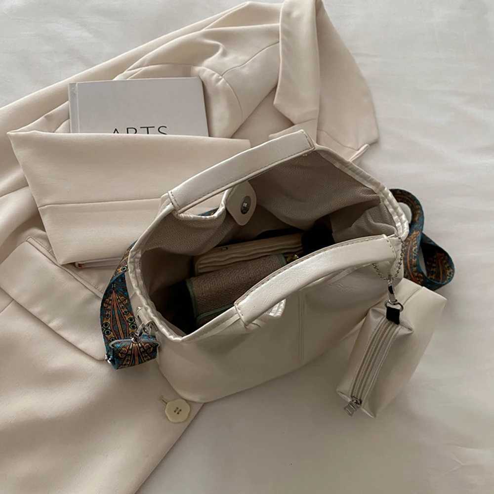 Wens Handbag Casual PU Shoder Crossbody Bag With Coin Purse Large Capacity Messenger Bag Ladies Cmuting Tote Y251209