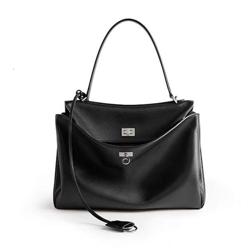 Genuine Leather Women's Rodeo Large Capacity Commuter Tote B Brand Same Style Handbag Shoulder Bag for Women