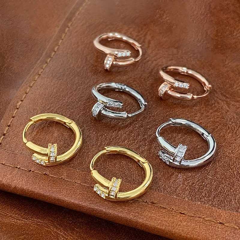 Real 925 Sterling Silver Zircon Round Hoop Earrings for Women Minimalist TrenDY Fine Jewelry Shiny Tool AccESSories K251209 H260129