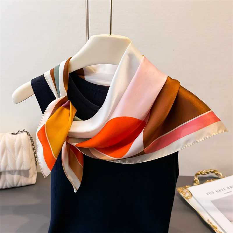 Luxury Spring Square Scarf Womens Fashion Print Scarf Luxury Imitation Silk Neckerchief Foulard Bandanas Hairbands Wraps For Travel Y251208