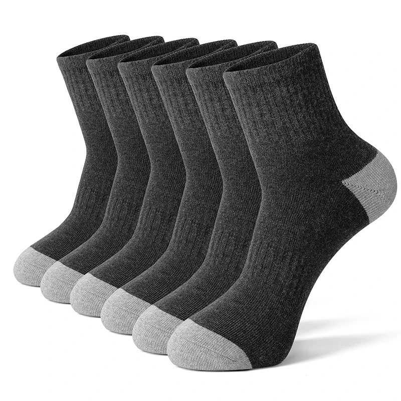 6 Pairs Cotton Socks for Men Middle Tube Summer Sport Thin High Quality Casual Socks Breathable Running Solid Color Women SocksT251209