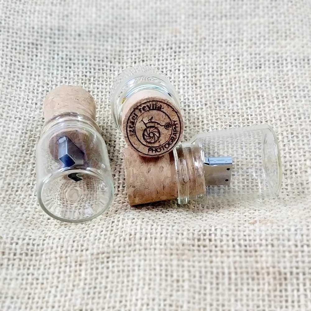 10pcs wood box ing bottle USB 30 flash drive 8GB 16GB 32GB 64GB memory stick drifting bottle U disk wedding gift C251209