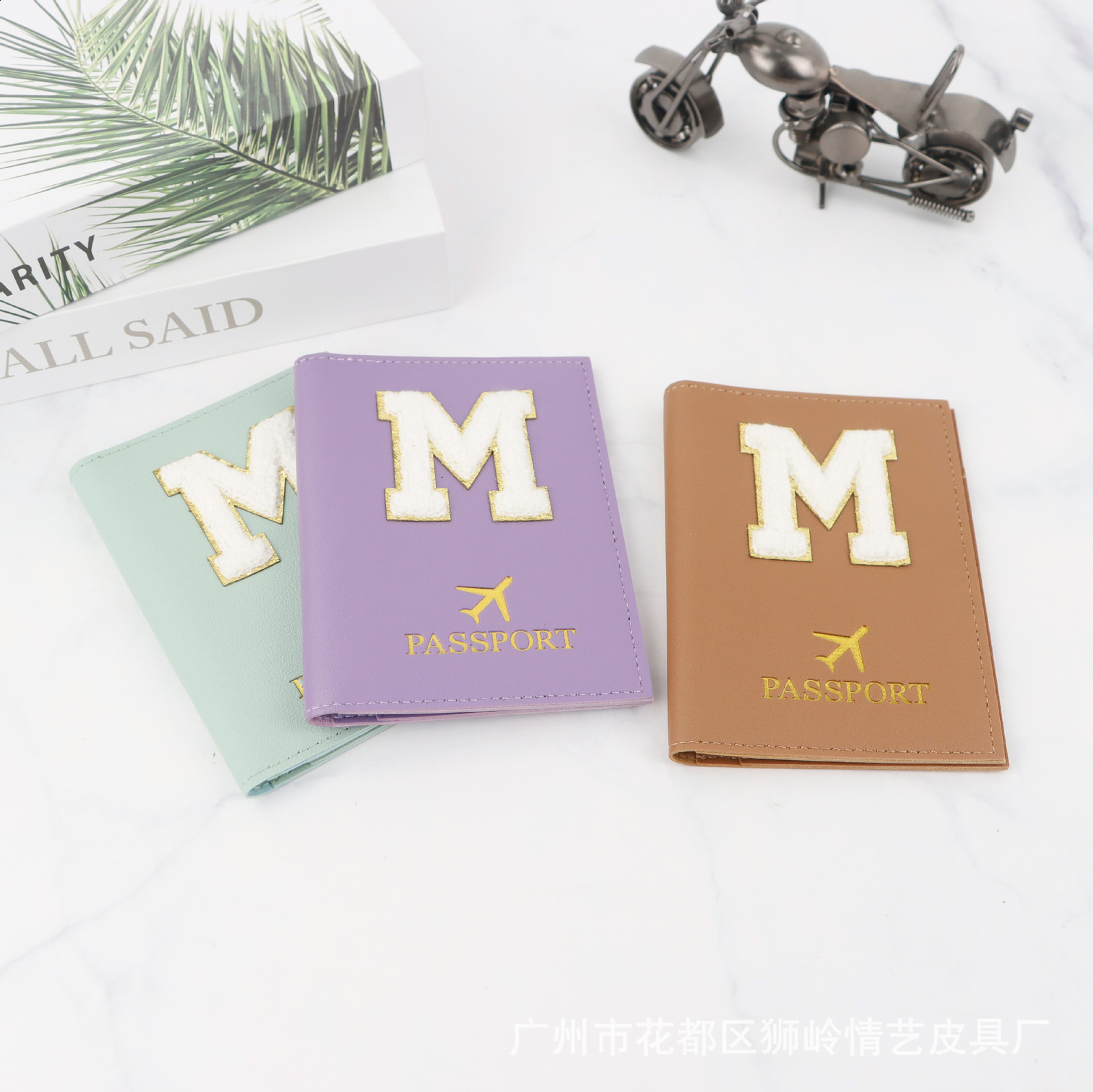 2025 Customizable Letter Passport Luggage Tag Pendant Passport Holder Set y240829