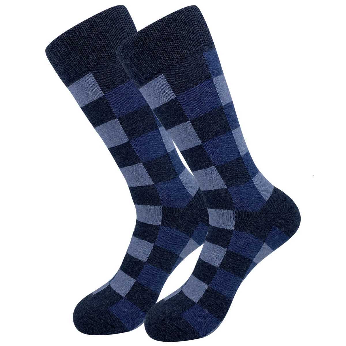 5 Pairs Mens Dress Socks stripe Plus SizeHigh Quality Combed Cotton Crew Socksbusiness Cool Breathable Casual Socks for menT251209