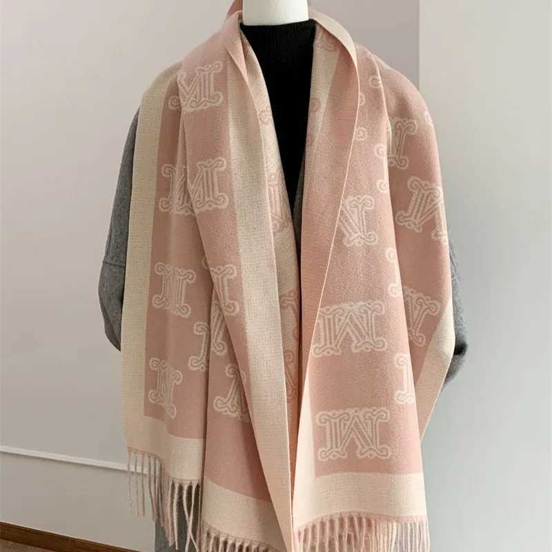 Luxury Fashion Luxury Jacquard Soft Covering Yarn Scarf Women Spring Autumn Long Shawl Wraps Winter Warm Neckerchief Double Sides Y251208