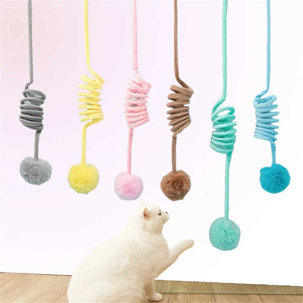 Cat Toy Swing Sticky Disc Elastic Hanging Door Teasing Cat Rope Long Rope Teasing Cat Toy Cat Accessories Pet Kitten Toy M251209