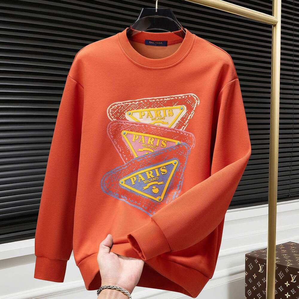 European Brand Printed Light Luxury High-End Youth 2025 New Spring Autumn Round Neck Versatile Fashion Top Sweatshirt
