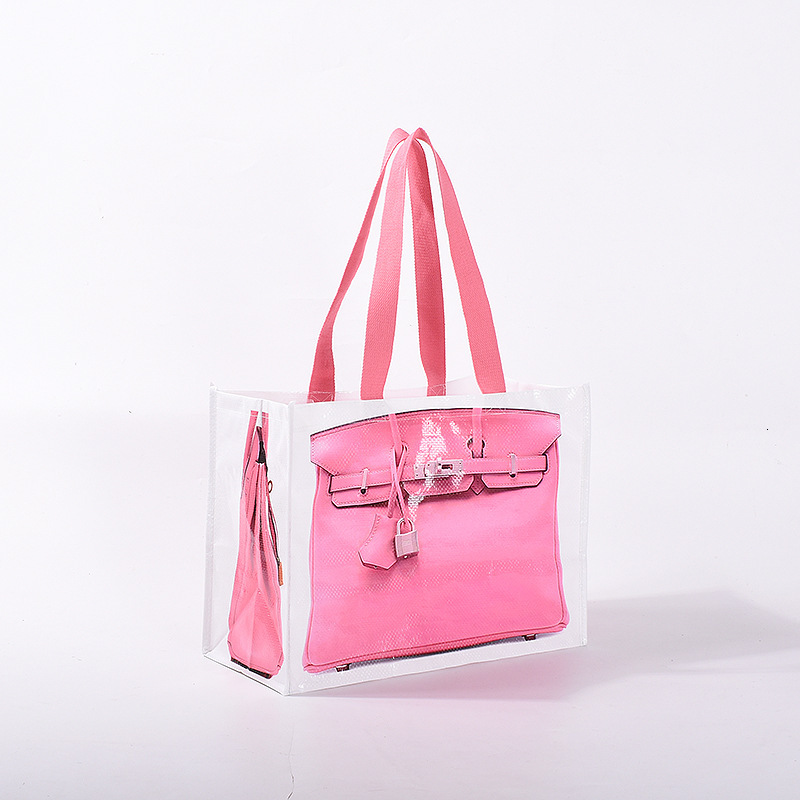 designer bag new Laminated Handheld Woven PP Plastic Waterproof Coated Snakeskin Custom Luggage Packing Storage Casual