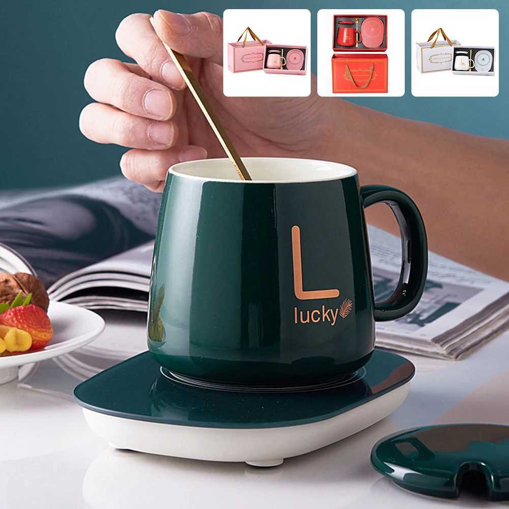 400ml Creative Coffee g /Heating Pad Giftset 55 Constant-Ceramic Coffee Cup Smart Thermostat Coaster For Friends Familys H251209