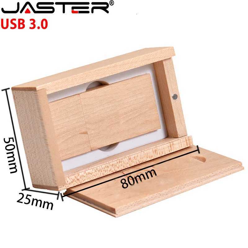 JASTER Wooden Block USB 30 Flash Drive Red Wood Pendrive 4GB 8GB 16GB 32GB 64GB 128GB Memory Stick U DiskNo custi C251209