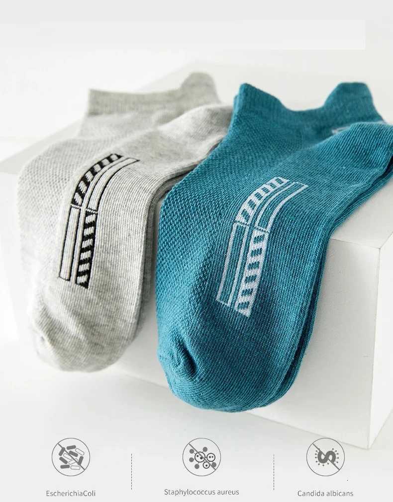 5Pairs New Spring Summer Socks Cotton High Quality Men Sports Breathable Casual Spring and Autumn Mid-Tub Socks Meias Size38-45T251209