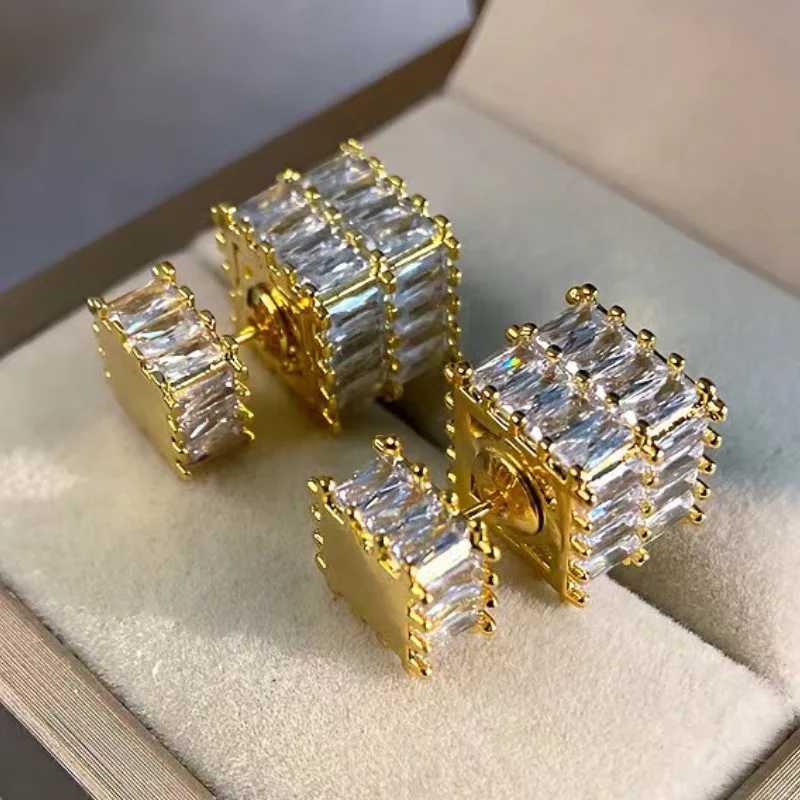 High-quality High-End Zircon Vintage Fashion Jewelry Women Cubic Square Earrings womens Light Luxury Style Earrings Girl Gifts J251208