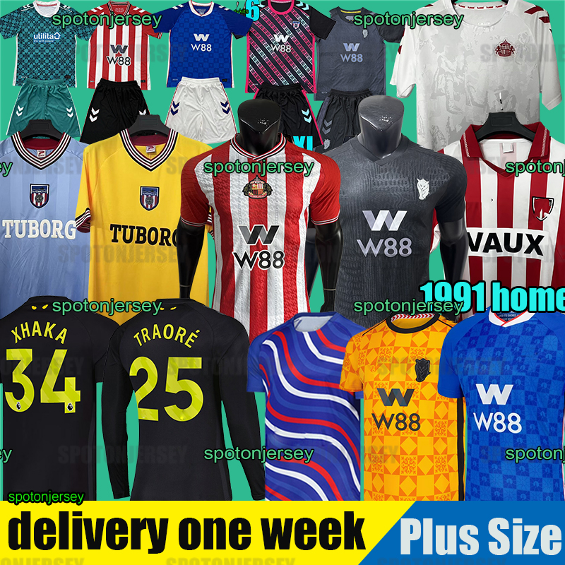 sunderland football shirts 25 26 XH A K A Black Cats Blackout kits Retro Soccer Jersey safc home away third PRITCHARD safc football shirts long sleeve third stripe