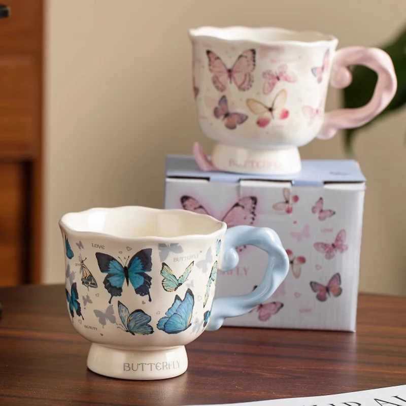 Gift Box Style Ceramic g Household 400ml High Temperature Applique Craft Cups Aesthetic Exquisite Coffee Cup H251209