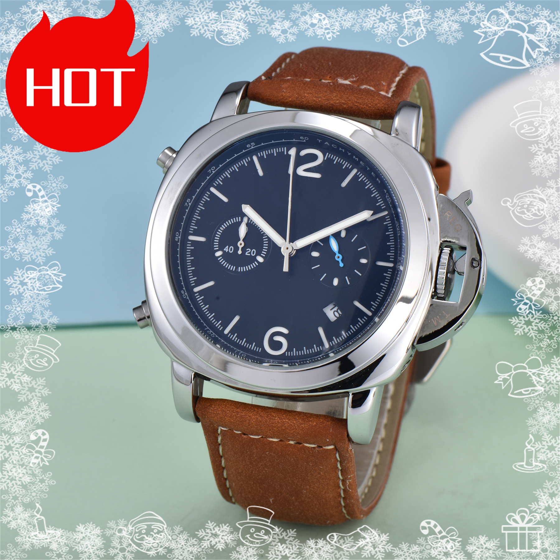 Men PANERAIity LUMINORity Model Sport watch Quartz automatic movement Luxury Watches Business Stainless Steel Man Square mens Wristwatches #314