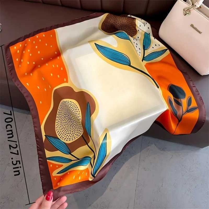 Luxury 70cm Polka Dot Printed Silk Scarf Women Simulated Silk Elegant and Versatile Headwear Bag Accessories Clothing Square Scarf Y251208