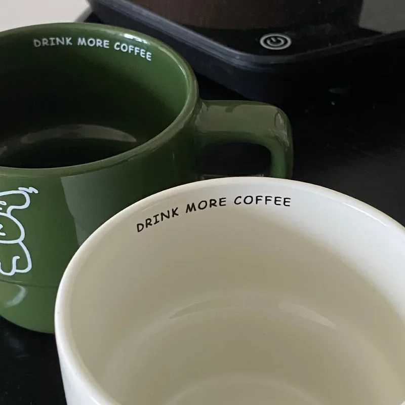 Cute Cartoon Dog Coffee Cup Gentle Milk Coffee Fall And Winter g Ceramic Cup Couple Cup Gift Ju Cold Drinkware H251209