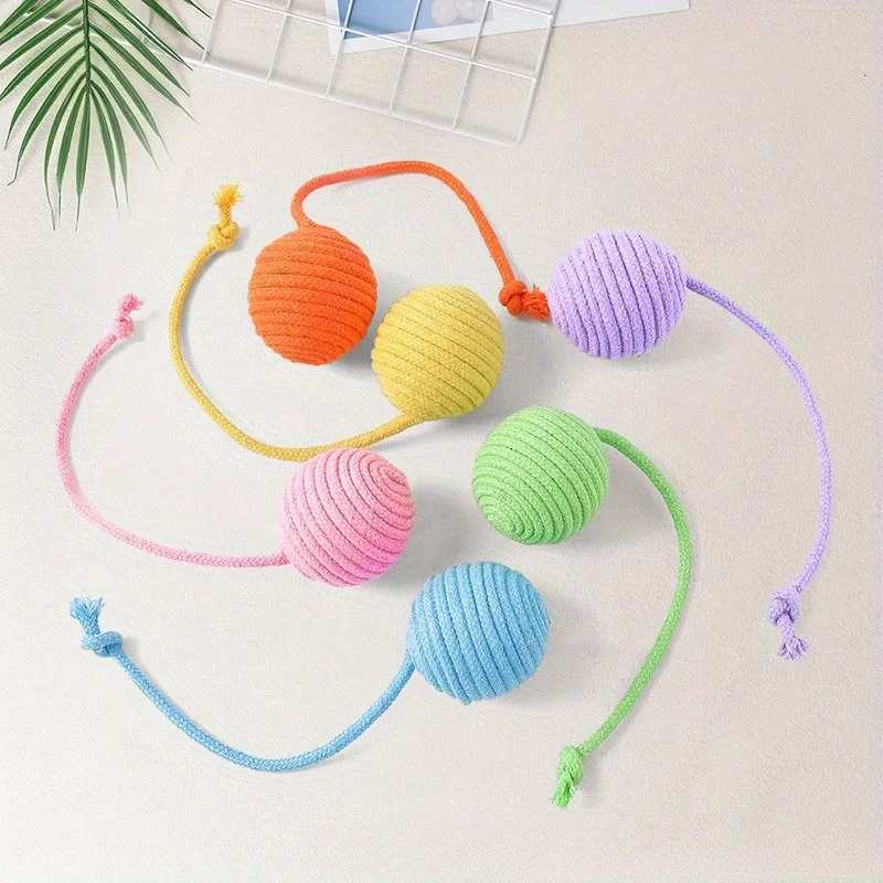 3pcs Cat Toys Cat Voice Toys Cat Teasing Balls Pet Grinding Knots Bite Resistant Cat and Dog SuppliesPet Giftscat supplies M251209