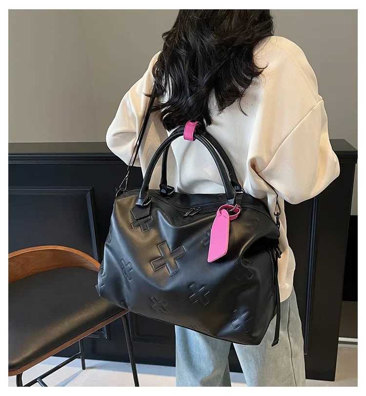 New PU Large-Capacity Travel Bag for Wen - Dry Wet Separati Business/Gym Handheld Carry- Y251209