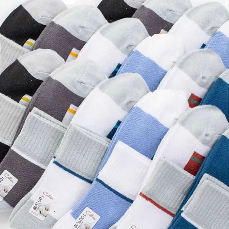 5Pairs High Quality Lot Man Socks Casual Breathable Socks Men Cotton Socks Run Sports Socks Men Gift Sokken Large Size38-43T251209