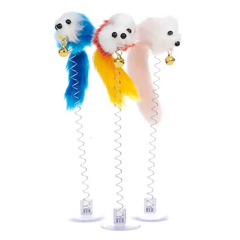 Cartoon Pet Cat Toy Stick Feather Rod Mouse Toy With Mini Bell Cat Catcher Teaser Interactive Cat Toy M251209
