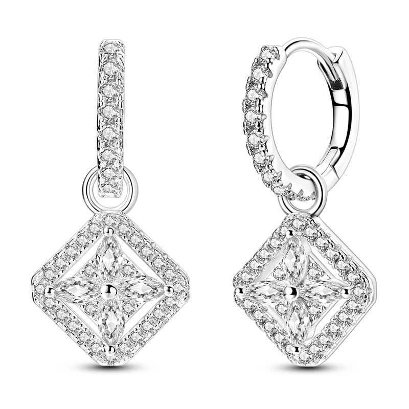 925 Sterling Silver Earrings Women Sparkling White Zirconia Drop Earring For Anniversary Wedding Jewelry Gifts K251209 H260129