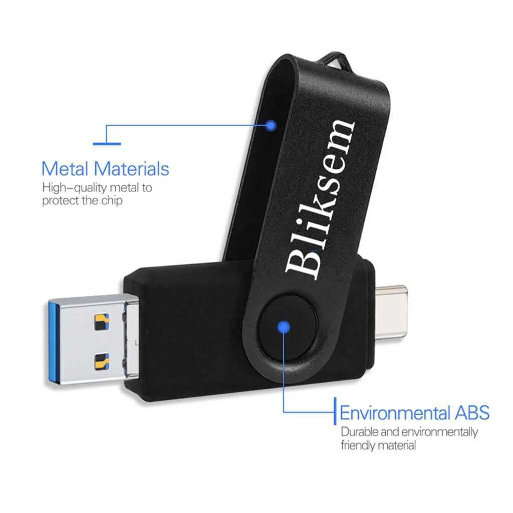 Bliksem 3IN1 Pendrive 64GB TYPE C Memory Stick OTG 64GB 20 for PC Mobile Phone Metal USB Flash Drive Pen Drive 64GB USB OTG C251209