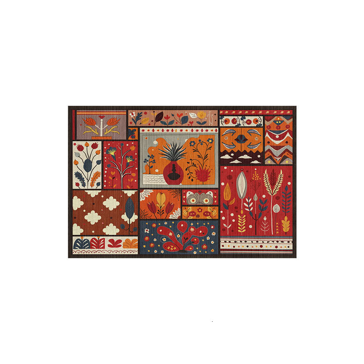 Vintage Style faux cashmere washed base large area full floor mat home foldable living room carpet Home decor H260226