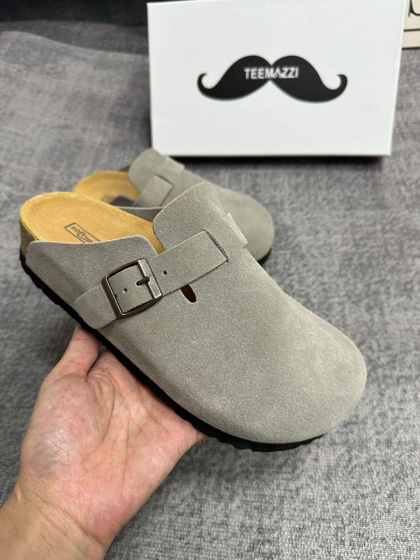TEEMAZZI Hot new free shipping slippers for mens womens flat slippers pink black beige brown grey Fashionable Versatile Cork Soled Boots size35-46