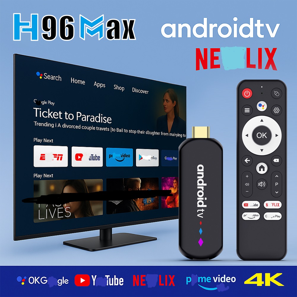 Android 14.0 H96 Max S905L3 TS TV Stick Amlogic S905L Quad Core 4K HDR 2.4G 5G Wifi RAM 2GB ROM 16GB Game Media Player Smart TV Box
