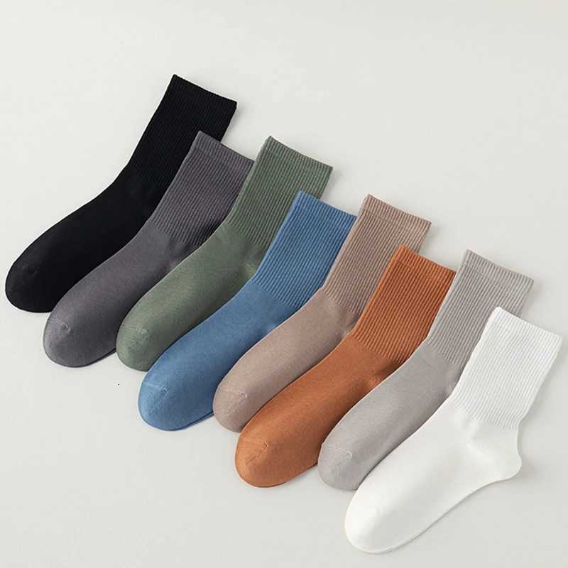 Men Business Mid Length Socks Soft Breathable Sweat-absorbing Colorful Sock Comfortable Casual High Quality Ankle Sports SoxT251209
