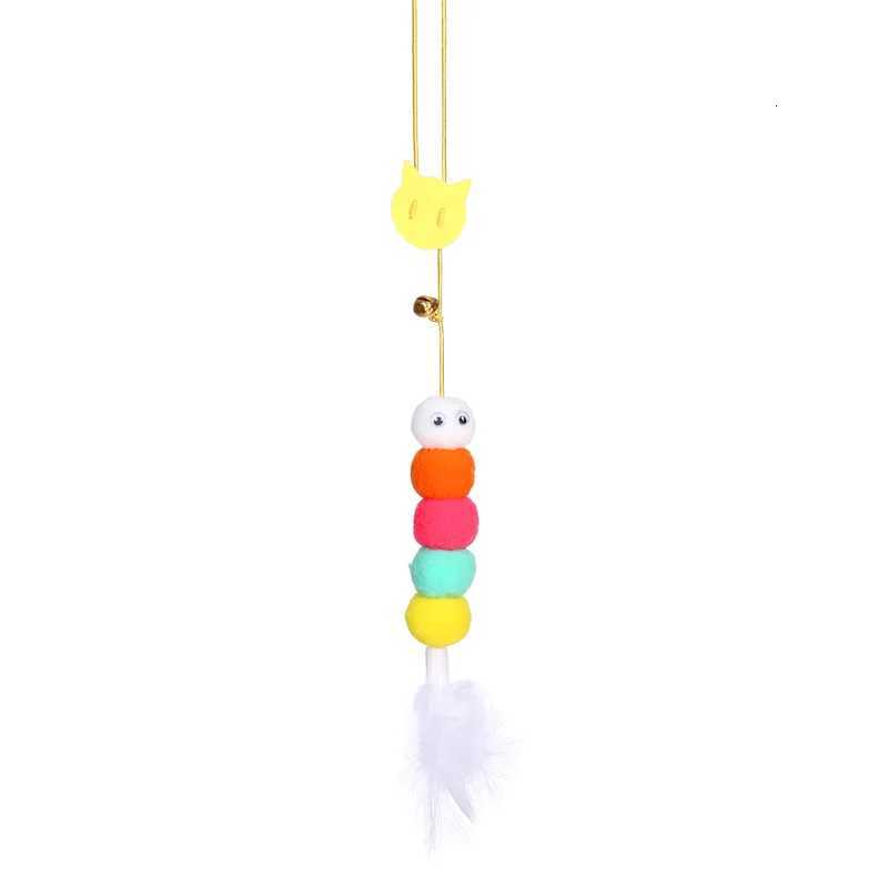 Simulation Cat Toy Cat Scratching Rope Feather Funny Kitten Playing Game Interactive Toy Retractable Hanging Door Pet Supplies M251209