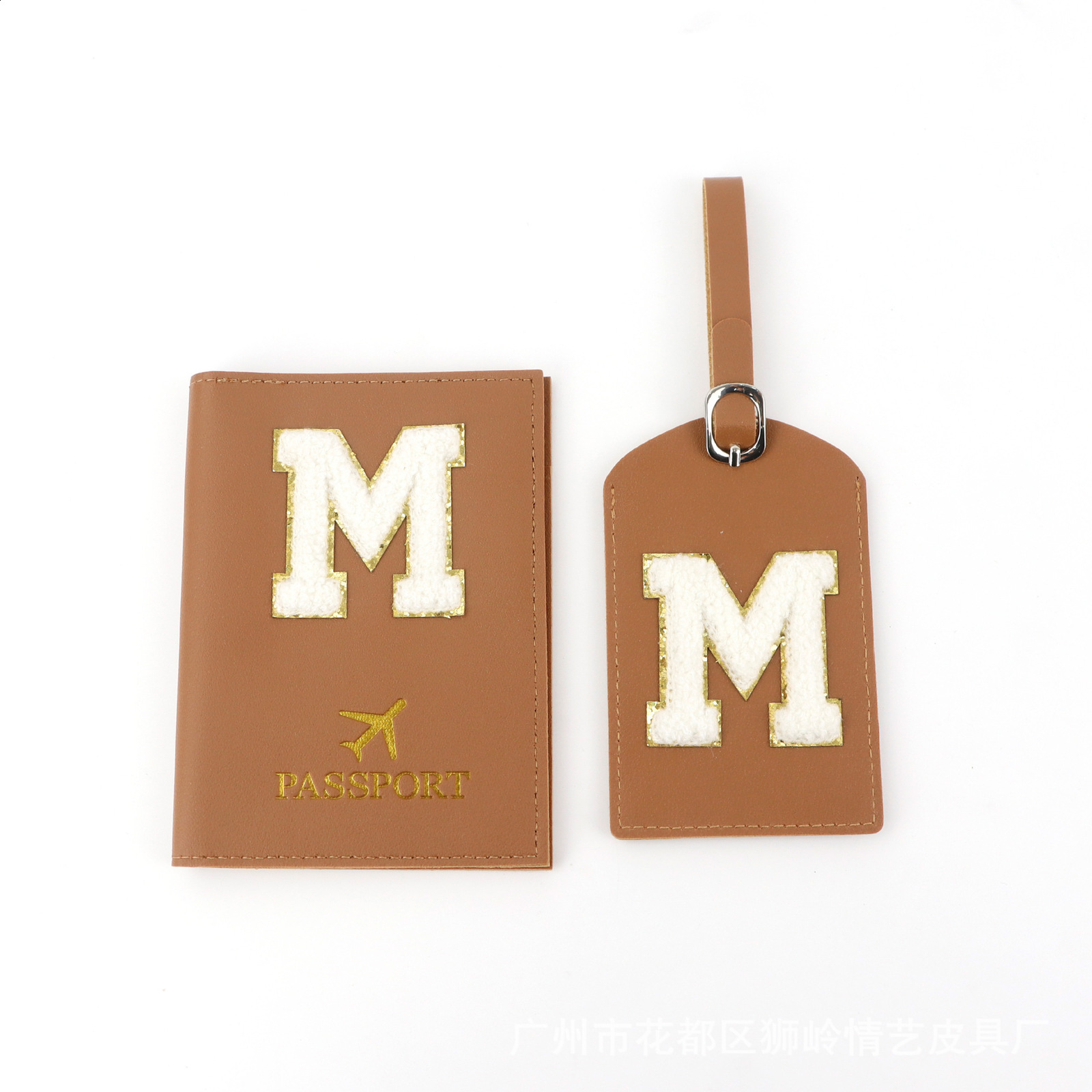 2025 Customizable Letter Passport Luggage Tag Pendant Passport Holder Set y240829