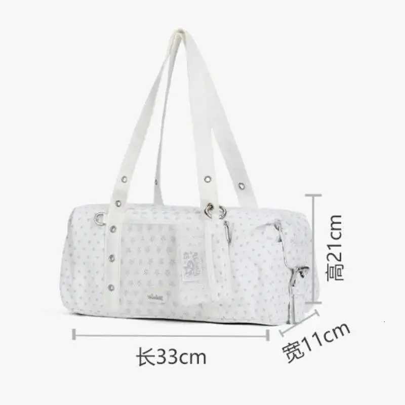 Star Polka Dot Korean Shoder Bag Nyl Casual Large Capacity Tote Bags Zipper Niche Underarm Bag Cute Y2k Handbag For Wen Y251209