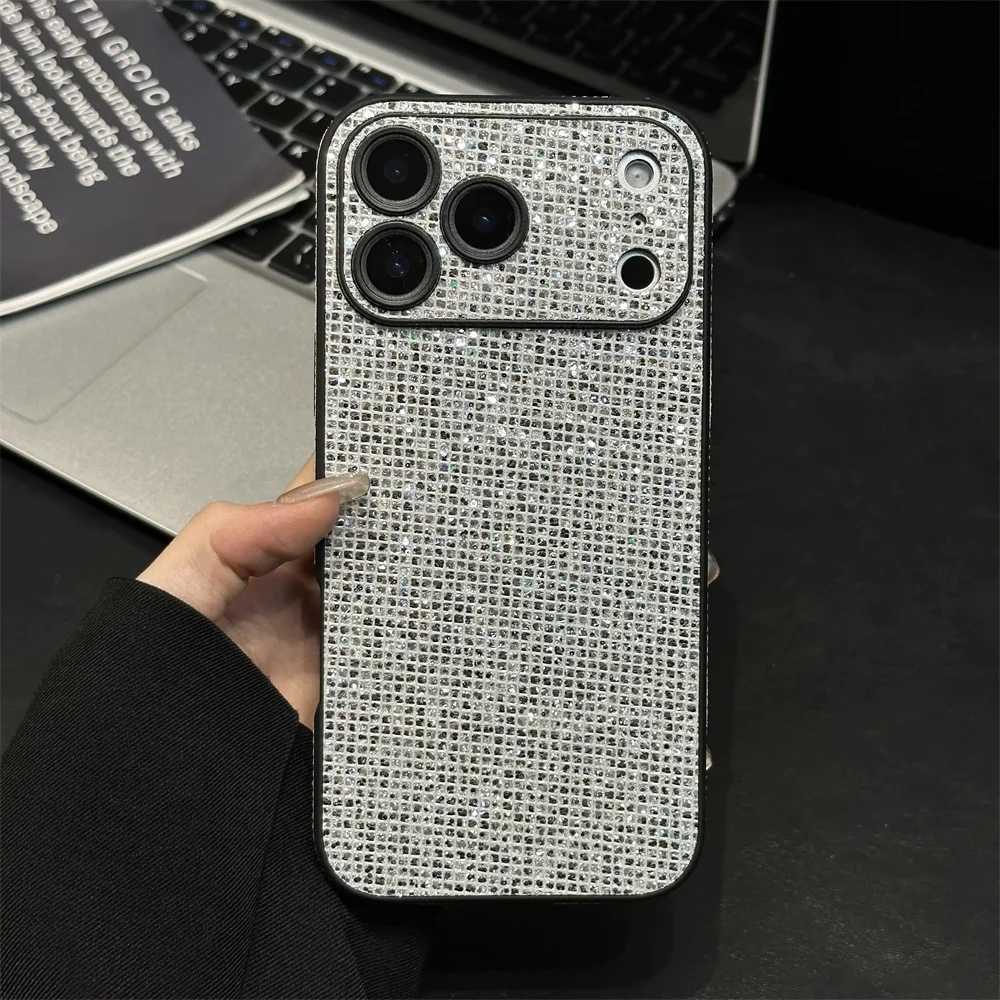 Fashion Bling Shiny Rhinestones Phone Case For iPhone 17 16 15 14 13 Pro Max Camera Protection Matte Shockproof Protective Cover C251209