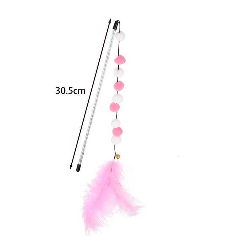Kitten Cat Teaser Interactive Toy Rod With Bell And Feather Toys For Cats Interactive Toy Rod Pet Cats Toys Stick M251209