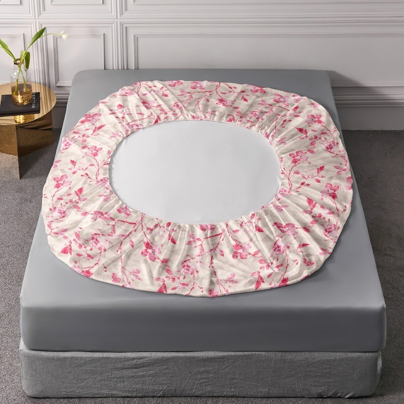 1 Simple modern Geometry printed matte Fitted Sheet bedroom printed bed cover bedding excluding pillowcases 251128