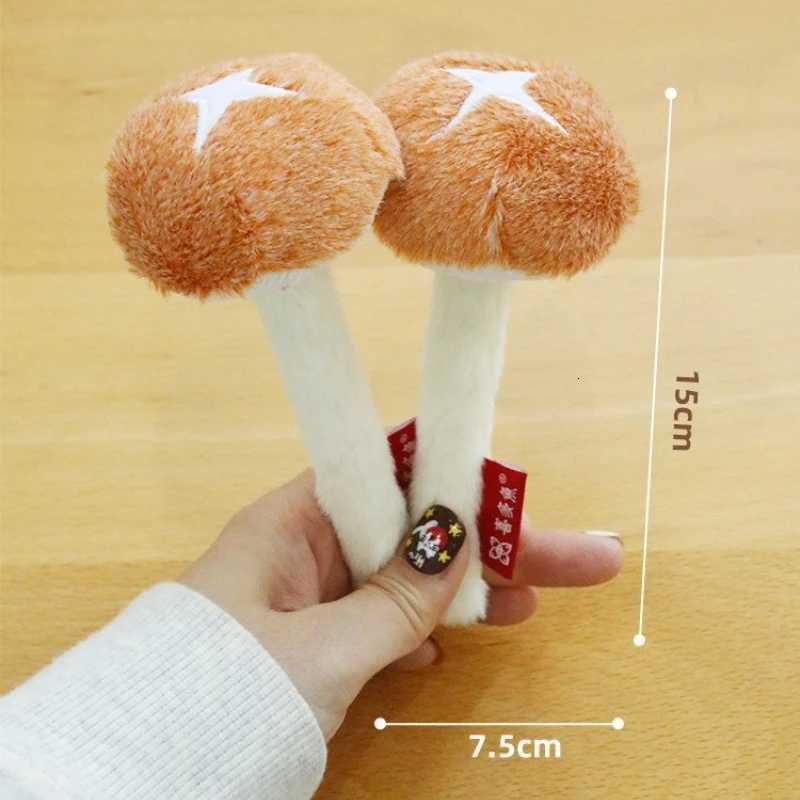 Cat Chew Toy Simulated Plush Mushrooms Bite-resistant Interactive Kitten Toy Teaser Stick Teeth Cleaning Cat Toy Supplies M251209
