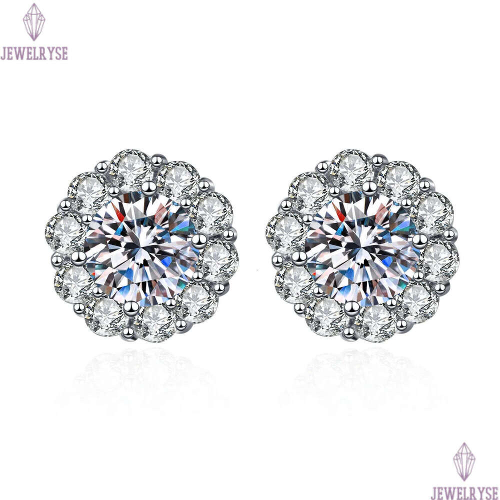 luxury round designer earrings necklace for women short cross chain choker moissanite cz zircon flower design earring ear rings earings chokers jewelr