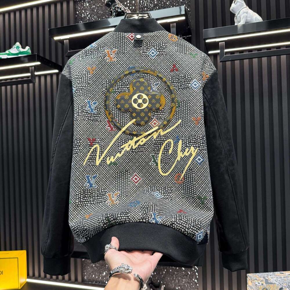 Patchwork Embroidery High-End 2025 New Autumn Trendy Brand Light Luxury Casual Men's Jacket