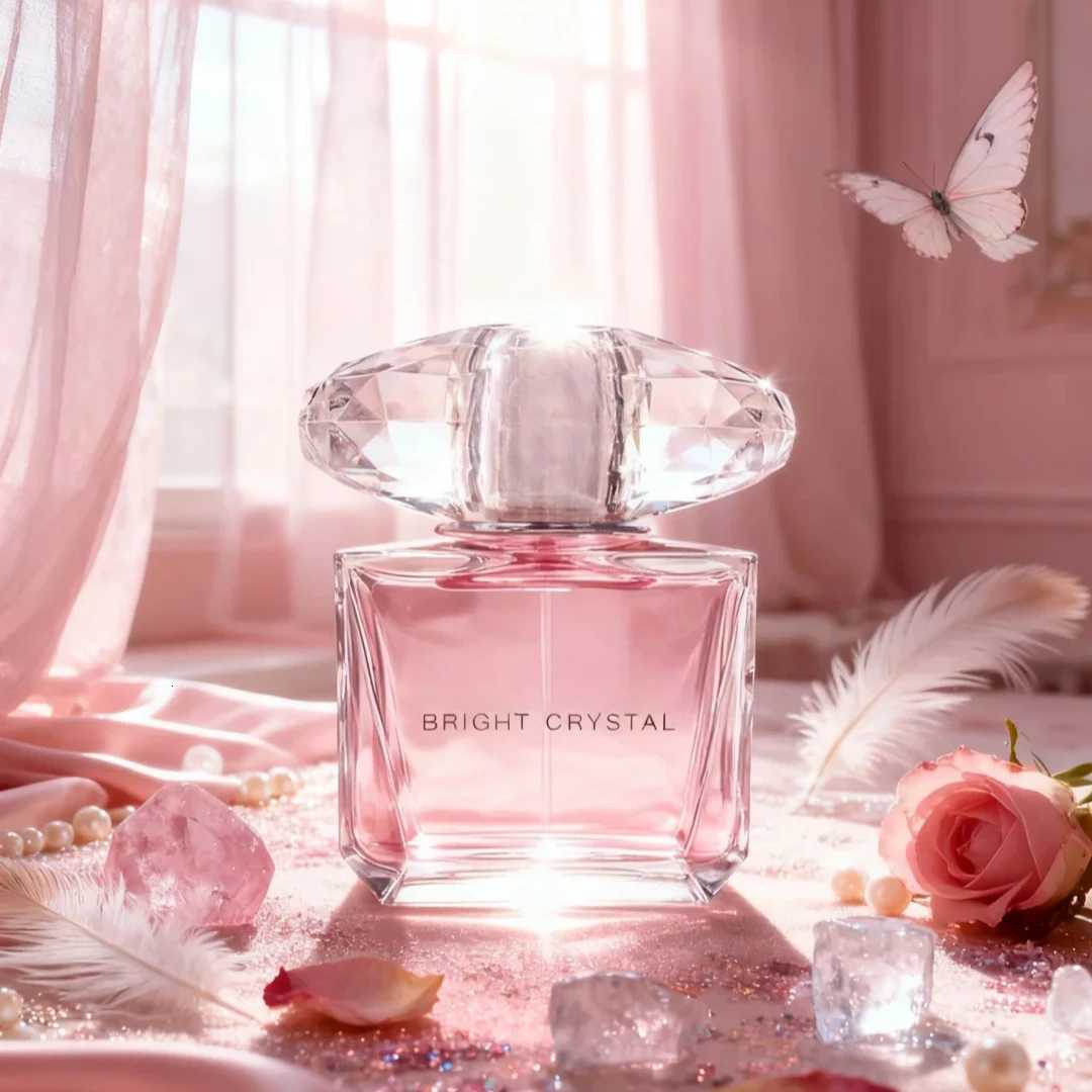 Elegant Floral Perfume for Women 90MLCrystal Diamond Bottle Romantic Light Fragrance Long Lasting Scent Perfect for DatingT251209