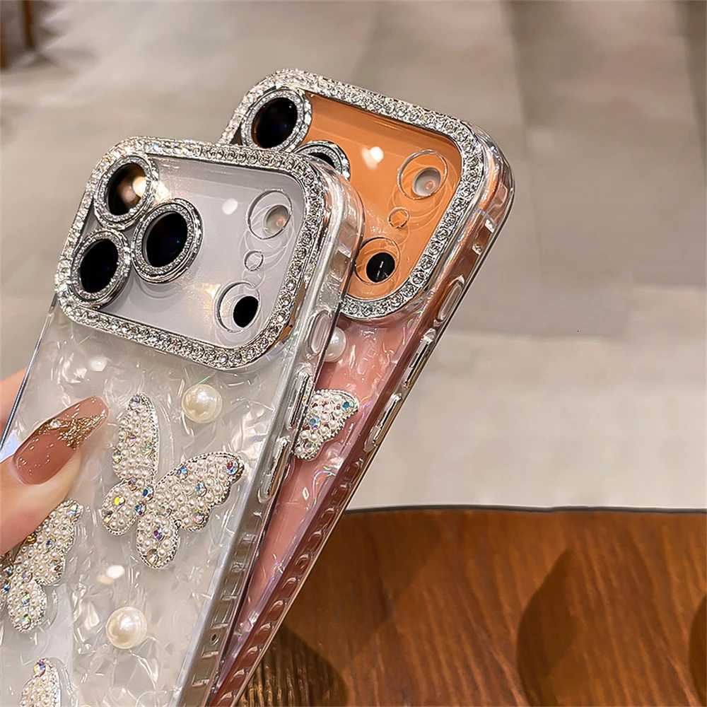 Luxury Diamond Clear Phone Case For iPhone 17 Air 16 15 14 13 12 Pro Max Plating Soft Silicone Back Cover C251209