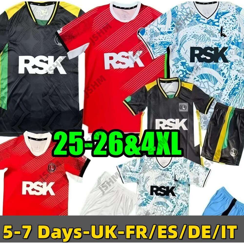 Charlton Athletic Fc 25 26 Soccer Jerseys GILLESPHEY LEABURN GODDEN ANDERSON APTER JONES KAMINSKI Home Away for uniform men's and children's set